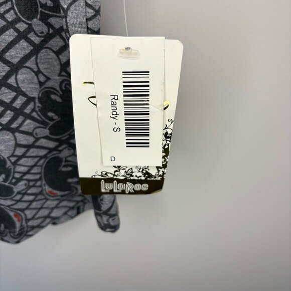 LULAROE DISNEY NEW Randy Women's Small Gray Black Red Mickey Mouse Stretch - Picture 5 of 5